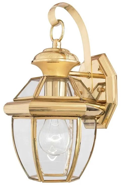 Applique classico chic da esterno QZ-NEWBURY2-S-PB ottone IP44 1X E27 ELSTEAD