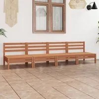 Set Divani da Giardino 4 pz Miele in Legno Massello di Pino cod mxl 37050