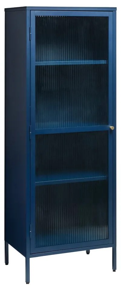 Vetrina in metallo blu Bronco, altezza 160 cm - Unique Furniture