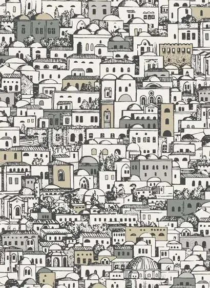 Cole & Son Carta da parati Mediterranea - White/ Metallic