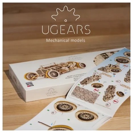 Ugears - 3D puzzle meccanico in legno U9 Macchina Grand Prix