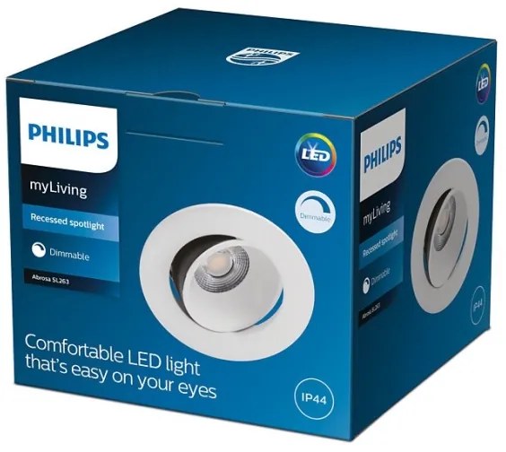Philips - Faretto a LED dimmerabile per bagno ABROS LED/9W/230V IP44