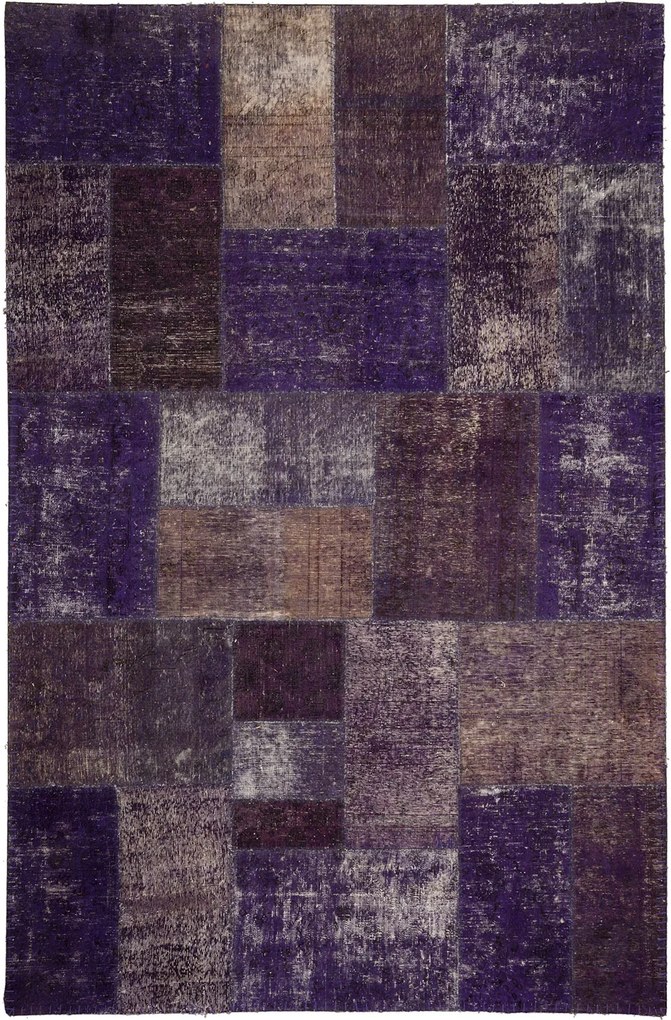 Patchwork Tappeto orientale 310 x 200 Blu (Pakistan) Annodato A Mano