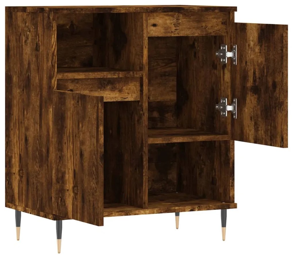 Credenza Rovere Fumo 60x35x70 cm in Legno Multistrato