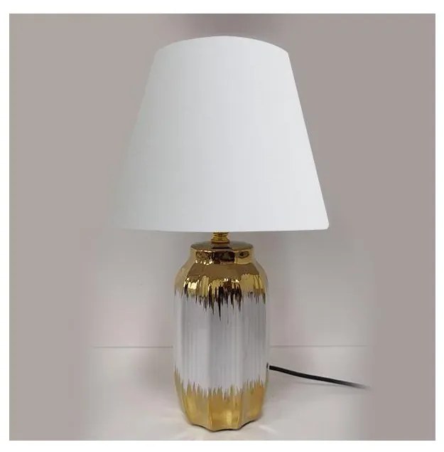 Lampada da tavolo 1xE14/60W/230V bianco/oro