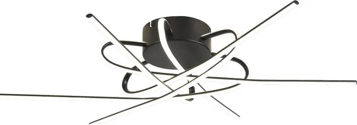 Plafoniera LED TRIDI Ø 69 cm nero IP20 bianco naturale