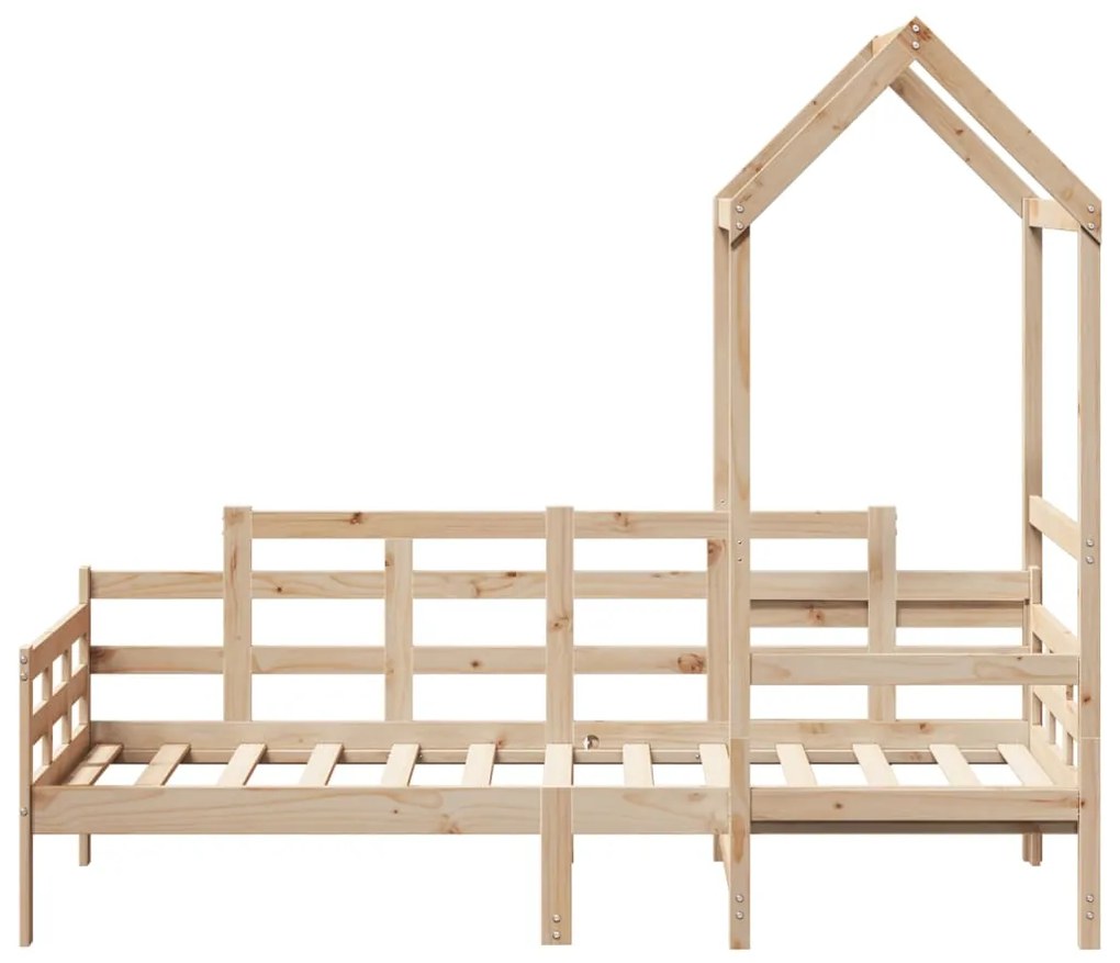 Dormeuse con tetto 90x200 cm in legno massello di pino