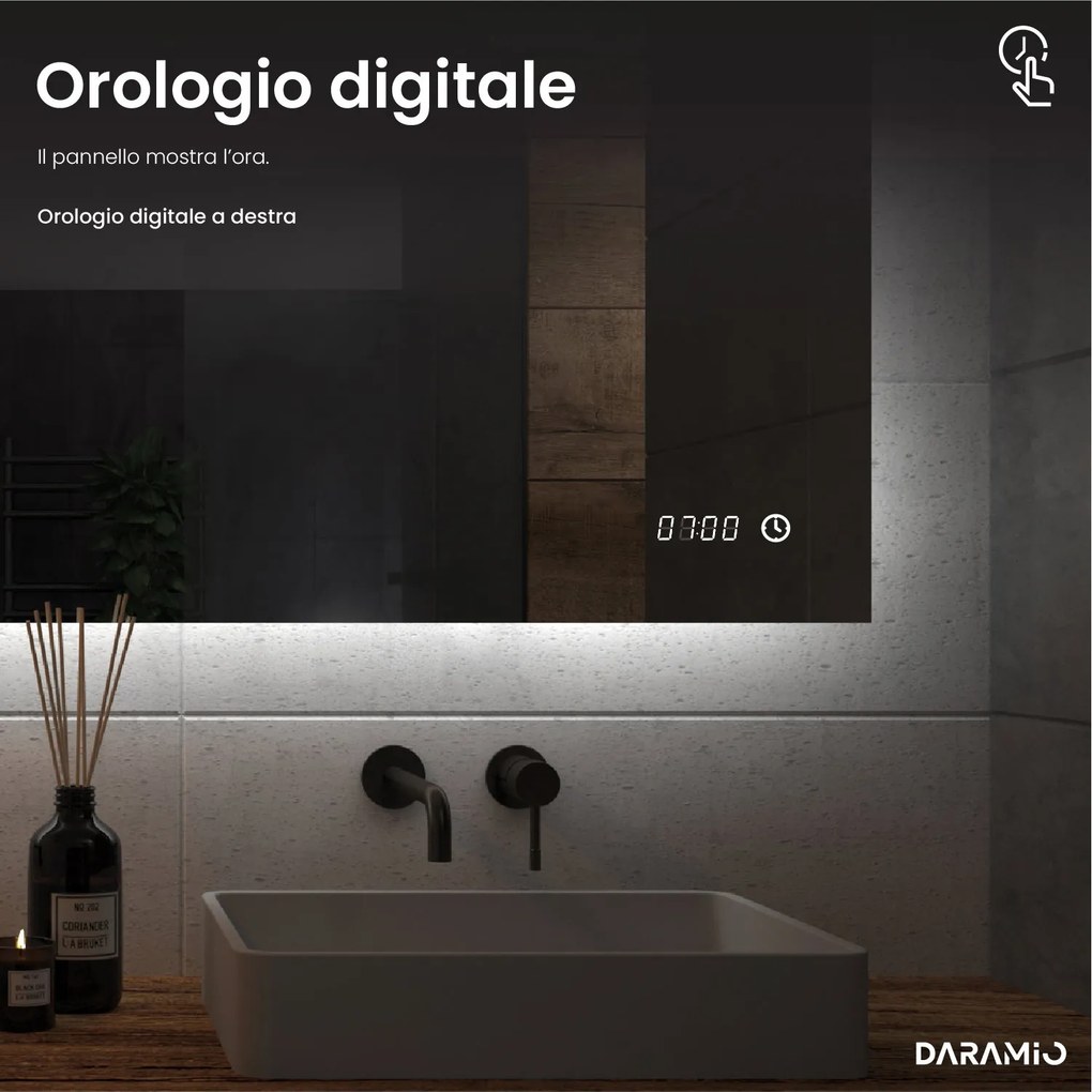 Specchio rotondo con luce LED E3