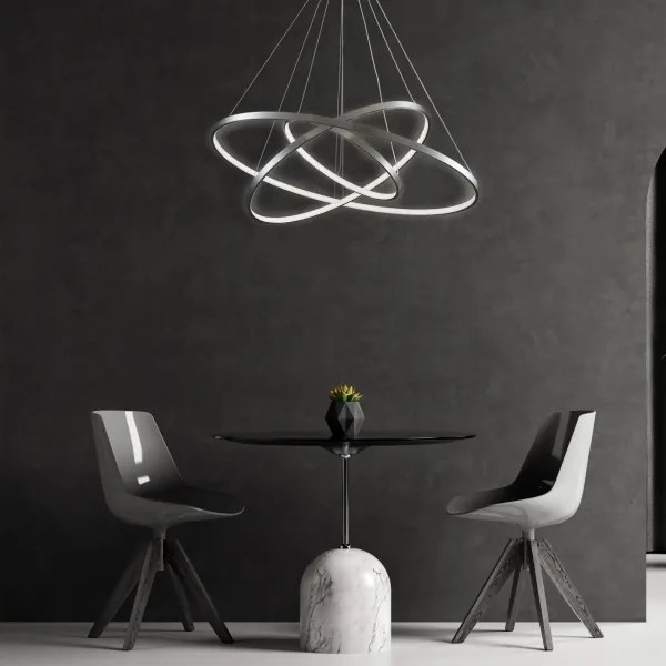 Lampadario LED a sospensione con filo LEA LED/60W/230V 4000K diametro 80 cm cromo