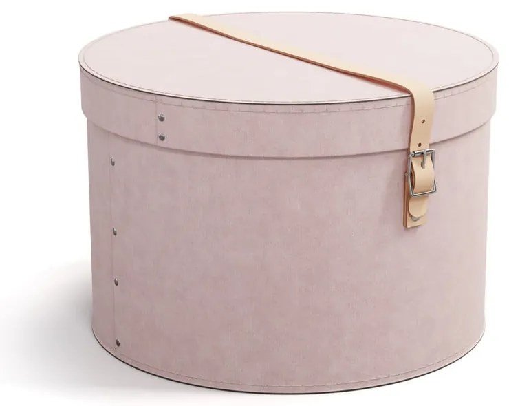 Scatole in set con coperchio rosa chiaro in cartone 2 pz ø 37,5x25 cm Rut Restore Paper Laminate – Bigso