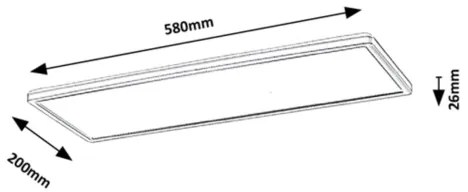Rabalux - Pannello LED a plafone LED/22W/230V