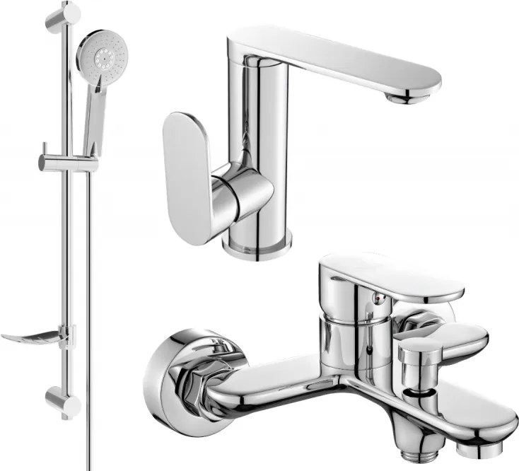 Mexen Milo DF40 set vasca, cromo - 713053DF40-00