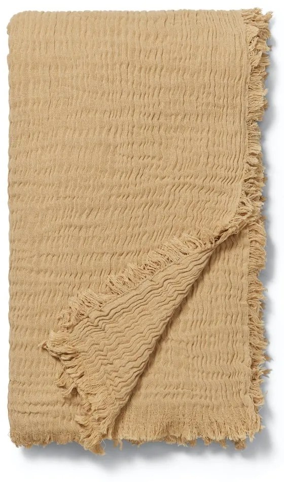 Copriletto beige per letto matrimoniale 240x260 cm Reloved - JUNA