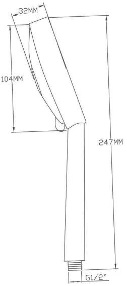 Sapho - Doccia a mano cromo lucido