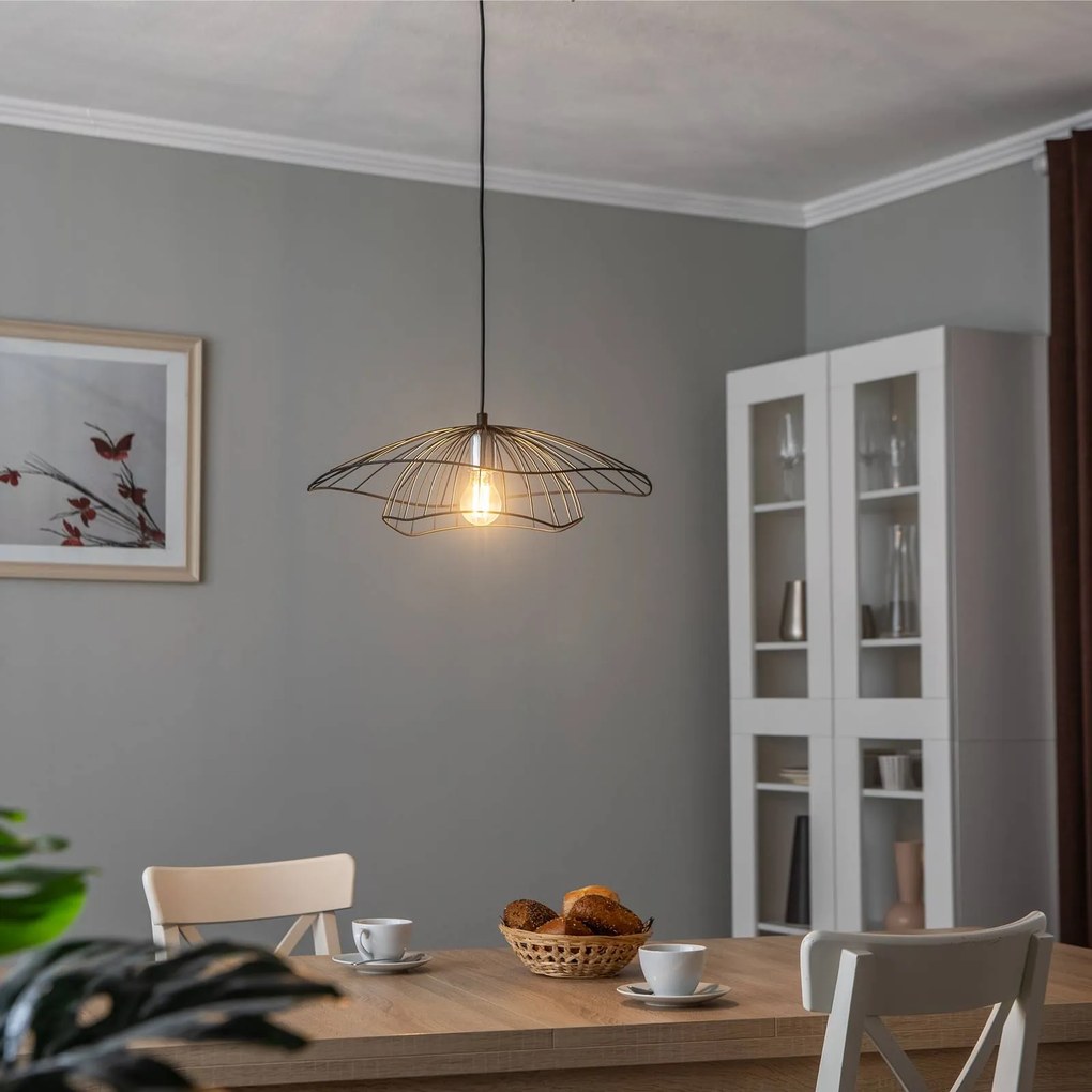Lampada a sospensione Tel 6500 Opviq, dimmerabile, Nero, Soggiorno / Sala da pranzo, Metallo, Moderno, Lampada a sospensione