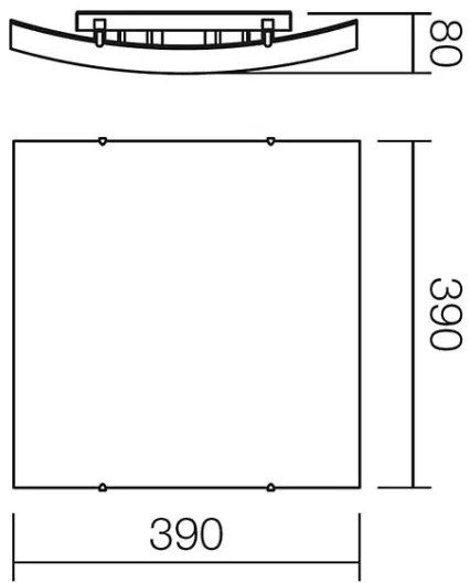 Redo 05-818 - Plafoniera NOTES 2xE27/42W/230V 39x39 cm bianca