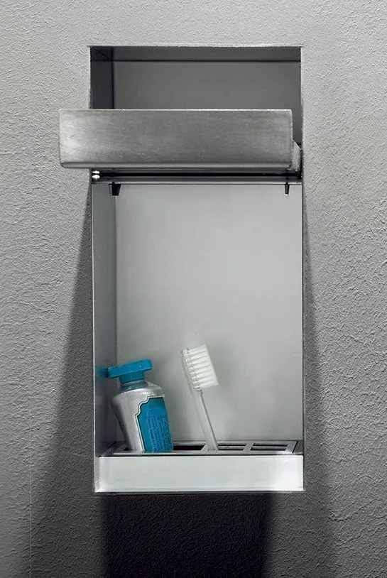 Antonio Lupi Design Sesamo2 Porta Dispenser Portaspazzolini Da Incasso A Parete In Acciaio Inox