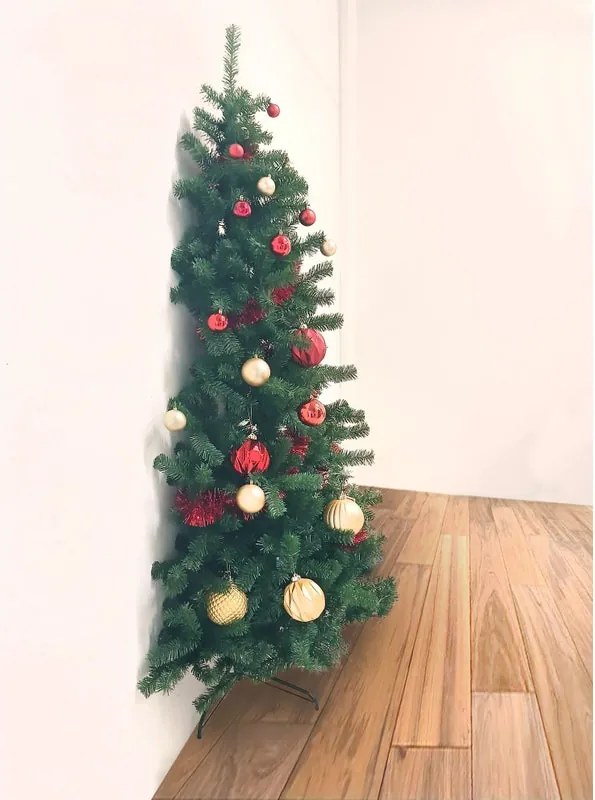 Albero di Natale artificiale da parete verde H 210 cm x ø 126 cm