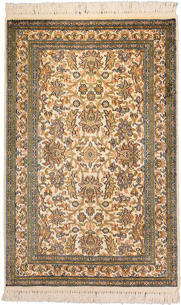 Cashmere Silk Tappeto orientale 60x100 Beige (Indian) Annodato A Mano
