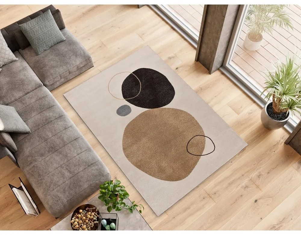 Tappeto beige/color crema 120x180 cm Peblinne – Universal