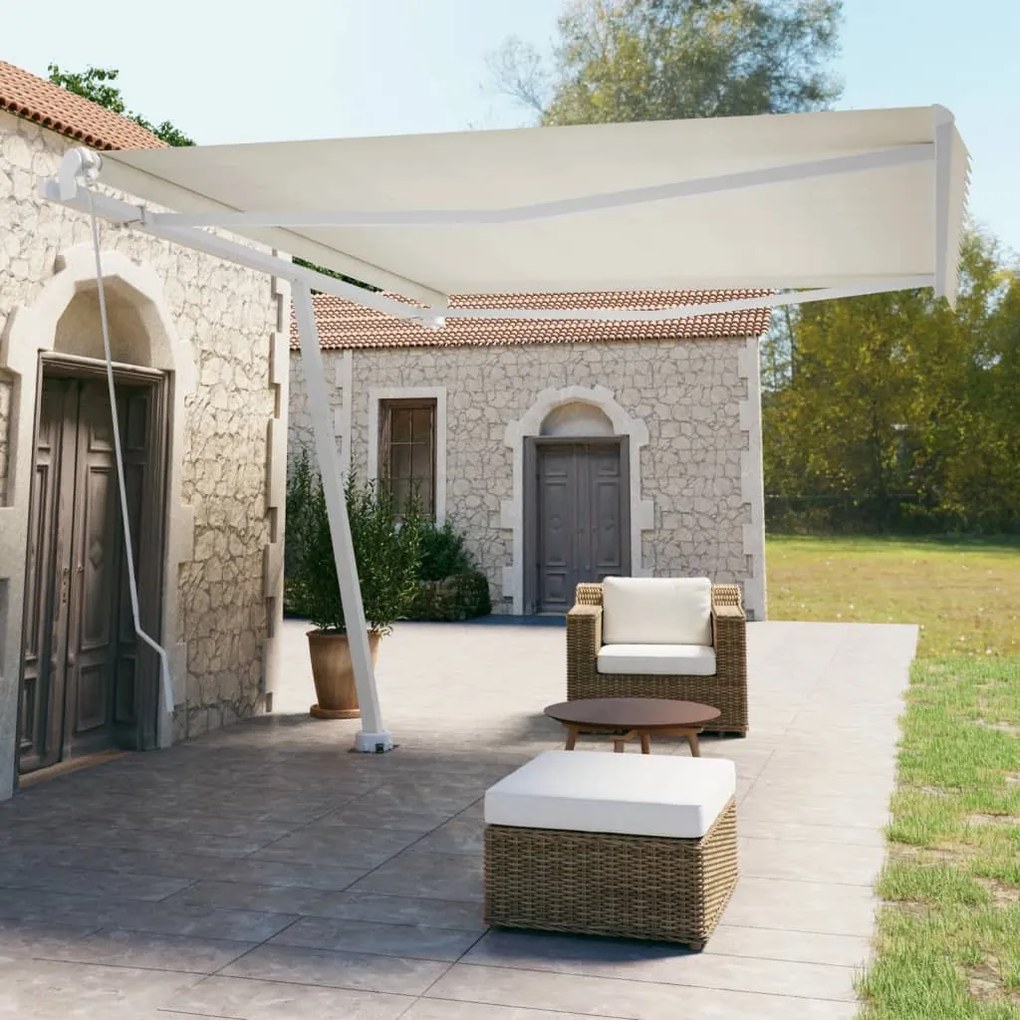Tenda Da Sole Manuale Autoportante 450x350 Cm Crema /