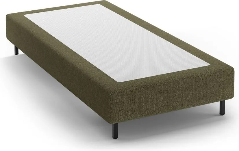 Letto singolo imbottito verde senza testiera 90x200 cm Whale – Micadoni