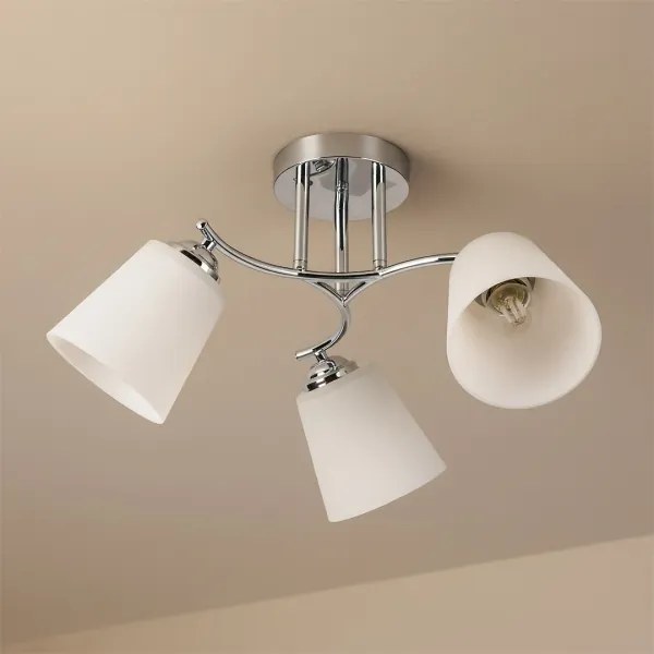 Lampadario a plafone PAFOS 3xE27/15W/230V cromo lucido