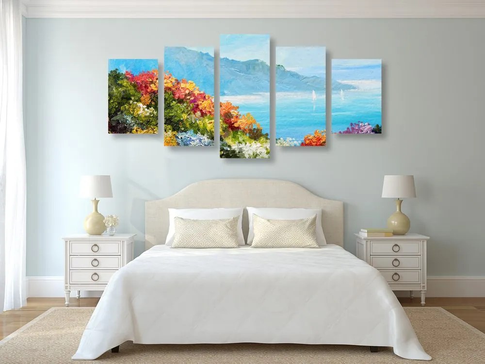 Quadri 5 pezzi – Vista sul mare