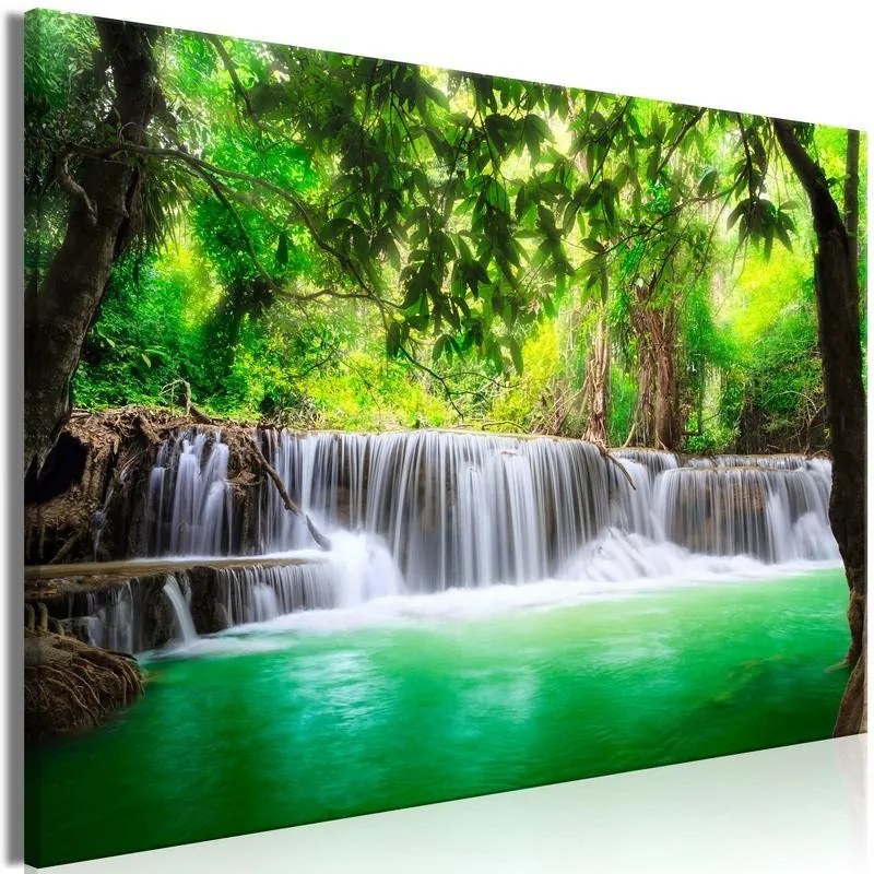 Quadro  Kanjanaburi Waterfall (1 Part) Wide  Larghezza x Altezza Home decor 90x60