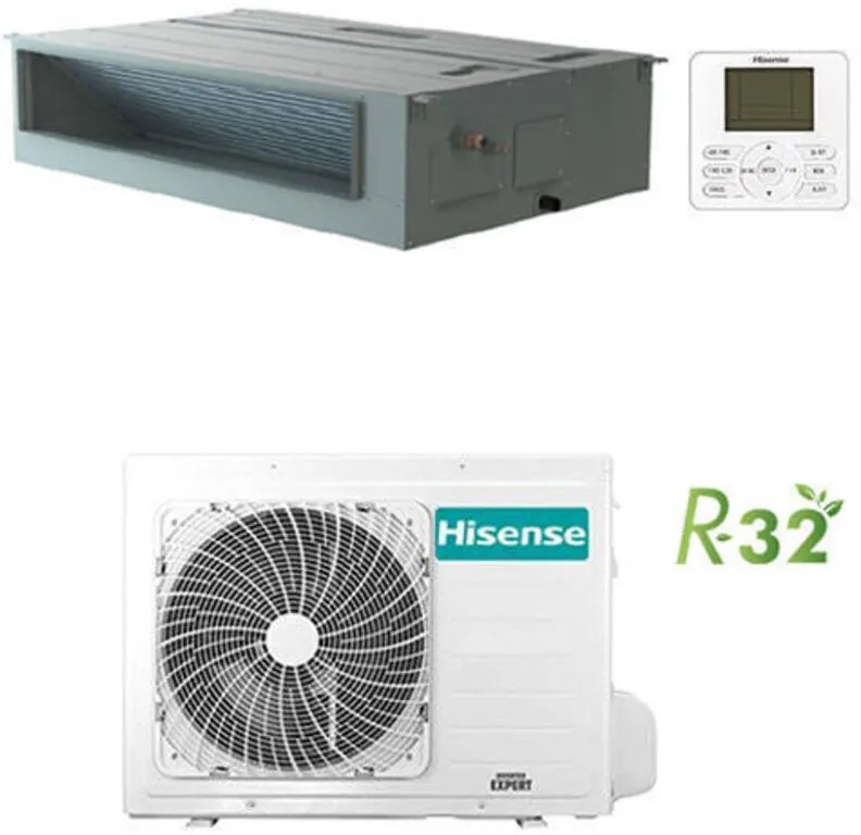 Climatizzatore Condizionatore Hisense Canalizzabile Serie Turbo R32 24000 btu AUD71UX4RFM8 inverter Classe a++/a++