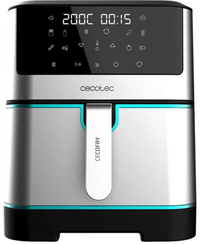 04984 friggitrice Singolo 8 l Indipendente 1800 w Friggitrice a basso contenuto di grassi Nero, Stainless steel - Cecotec