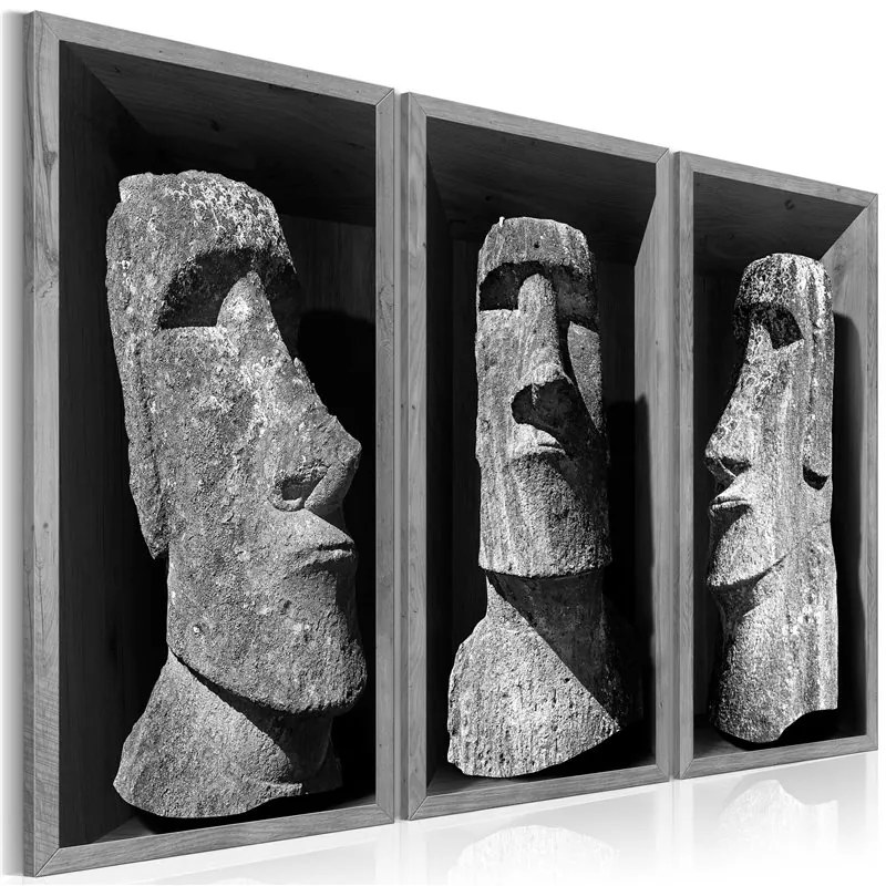 Quadro The Mystery of Easter Island  Colore Grigio, Dimensioni e Misure 120x80