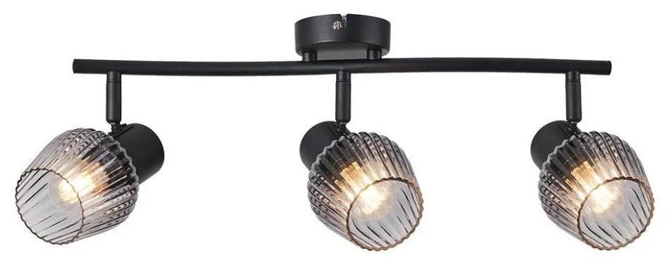 Prezent 14102 - Faretto OASIS 3xE27/60W/230V nero/fumé