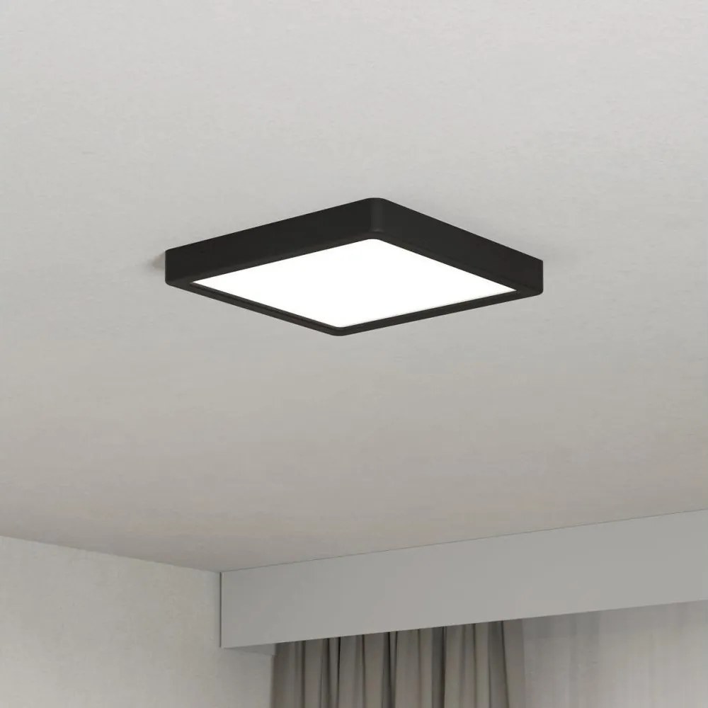 Eglo 901303-LED Plafoniera FUEVA LED/10,5W/230V 2700/4000/6500K 22x22cm nero