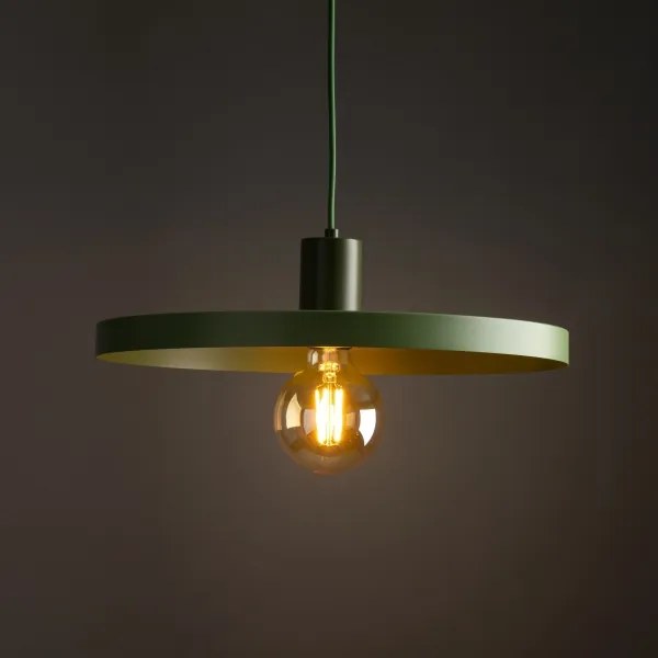Lampadario a sospensione con filo SILA 1xE27/15W/230V diametro 40 cm verde