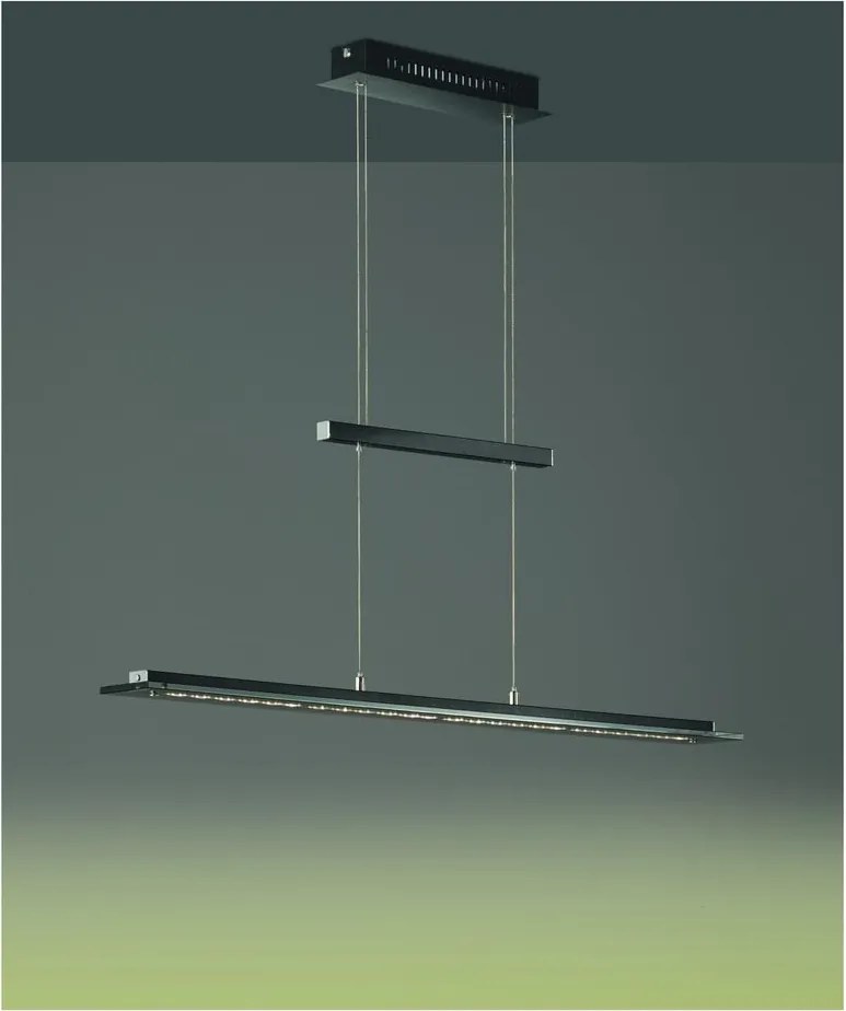 Lampadario con intensità regolabile nero in metallo Tenso – Fischer & Honsel