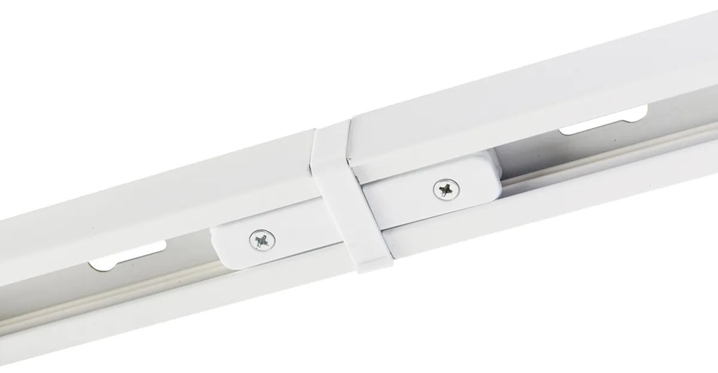 Sistema di illuminazione a binario moderno con 6 faretti bianchi monofase 200 cm - Iconic Jeana