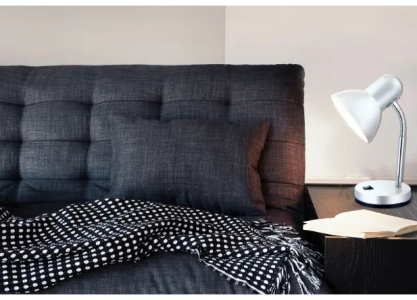 Globo 2487- Lampada da tavolo BASIC 1xE27/40W/230V argento