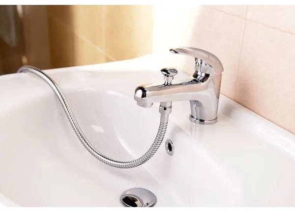 Aqualine - Miscelatore per lavabo con deviatore KASIOPEA 17 cm cromo lucido