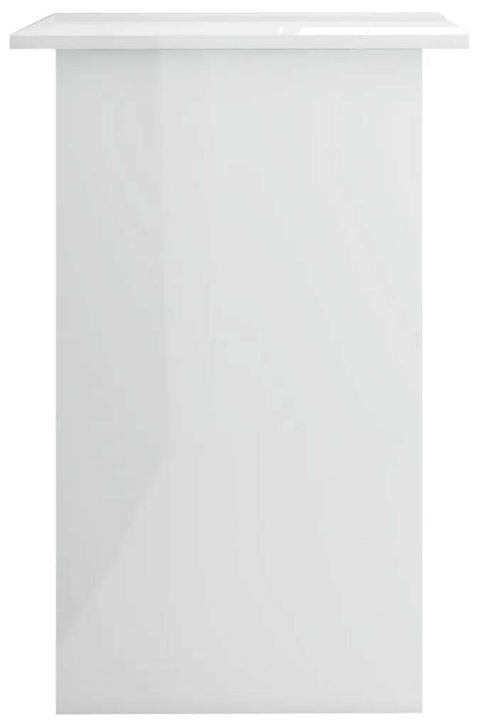 Scrivania bianco lucido 90x50x74 cm in truciolato