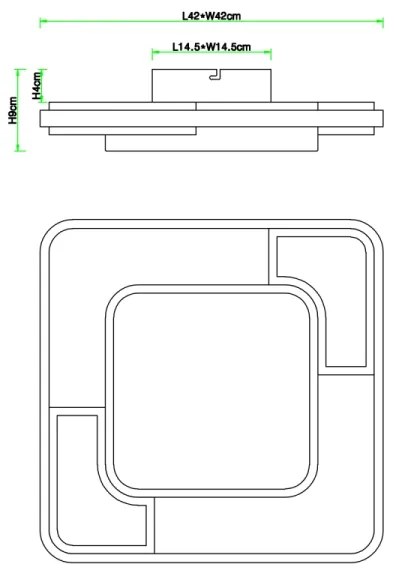 Globo 67259-30 - Plafoniera LED NIRRA LED/30W/230V