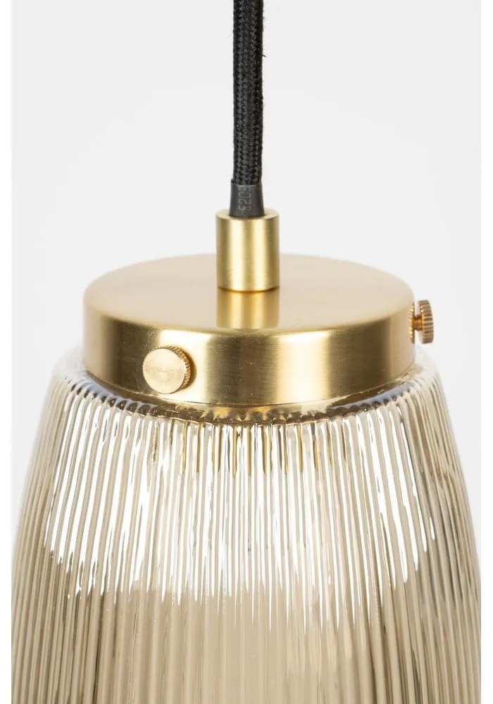 Lampada a sospensione color oro con paralume in vetro ø 12 cm Robin - White Label