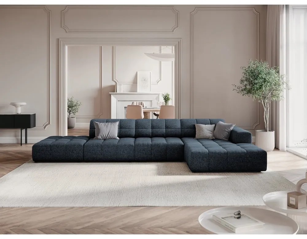 Divano angolare blu (angolo destro) Chicago - Cosmopolitan Design