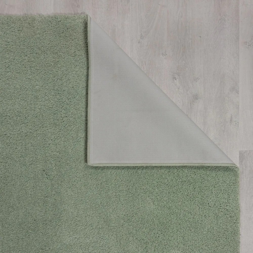 Tappeto verde lavabile in fibre riciclate 160x230 cm Fluffy - Flair Rugs