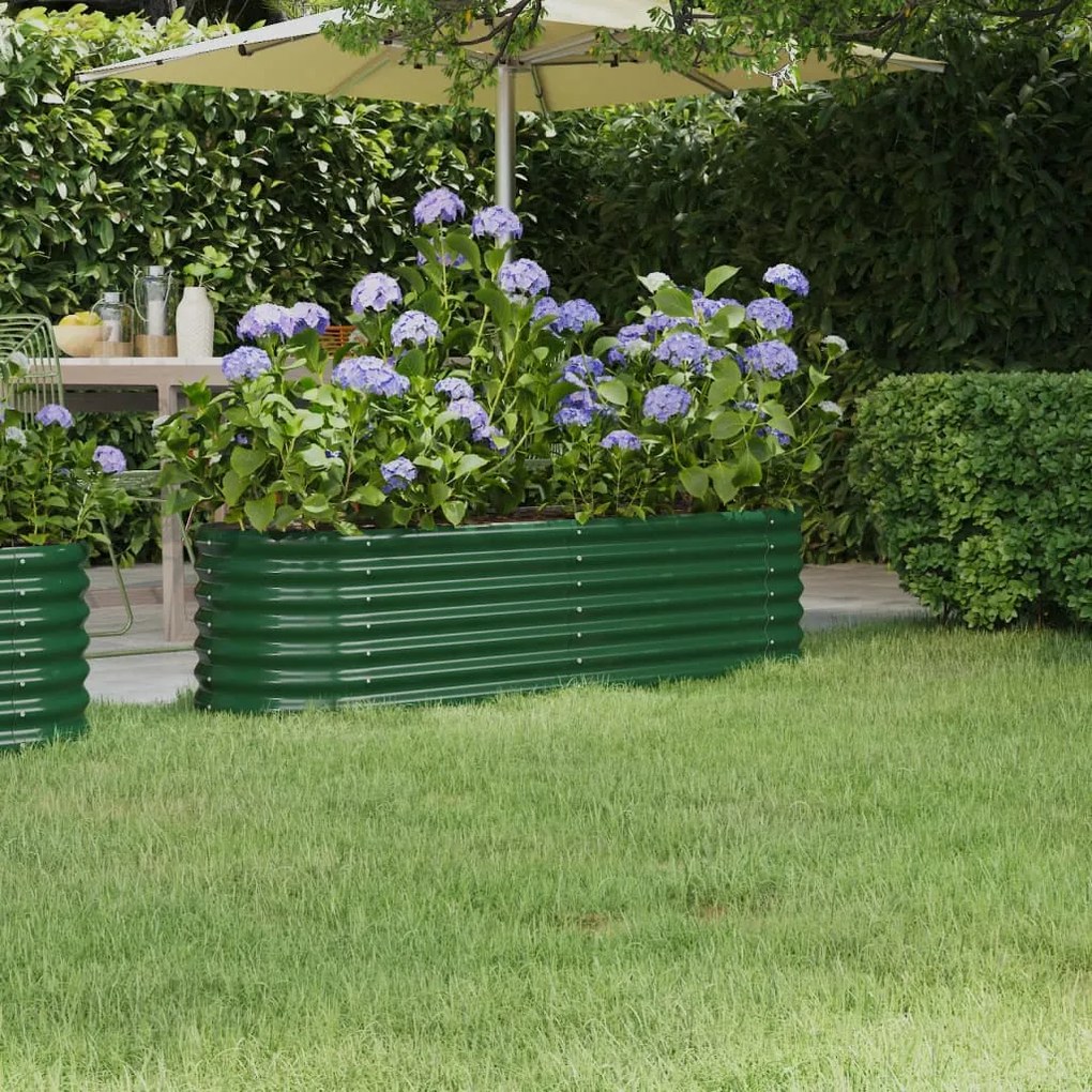 Letto Giardino Acciaio Verniciato A Polvere 152x40x36 Cm Verde /