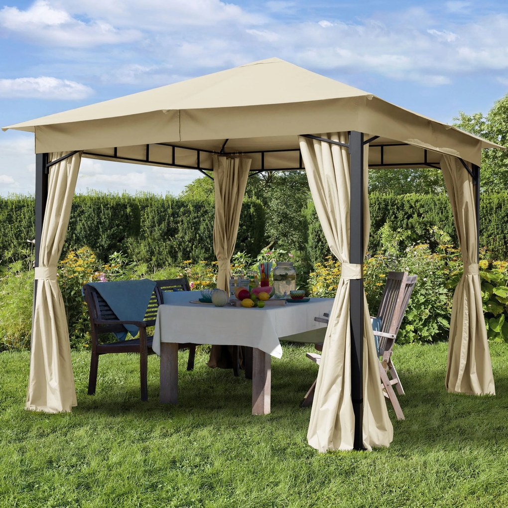 TOOLPORT Gazebo da giardino Sunset Classic crema, 3x3m - (300180)