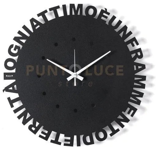 Orologio da parete minimal wordshow nero