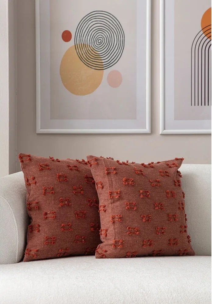 Federe decorative in set 2 pz 43x43 cm Tuffet – Mioli Decor