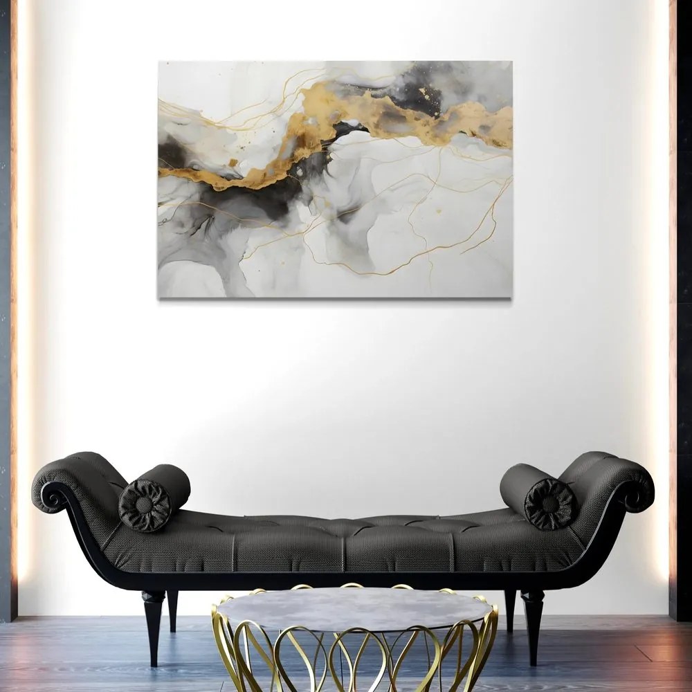 Quadro su tela – Marmo bianco-grigio