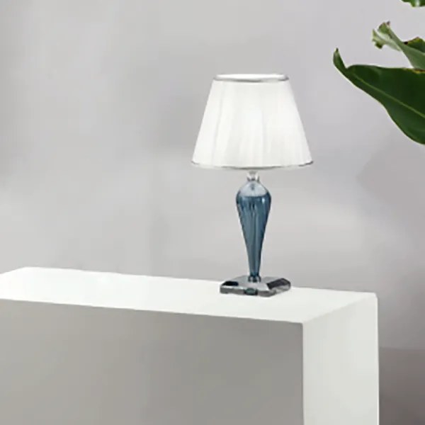 Lampada da tavolo VILLA in vetro lavorato a mano Ottanio 25x47 cm
